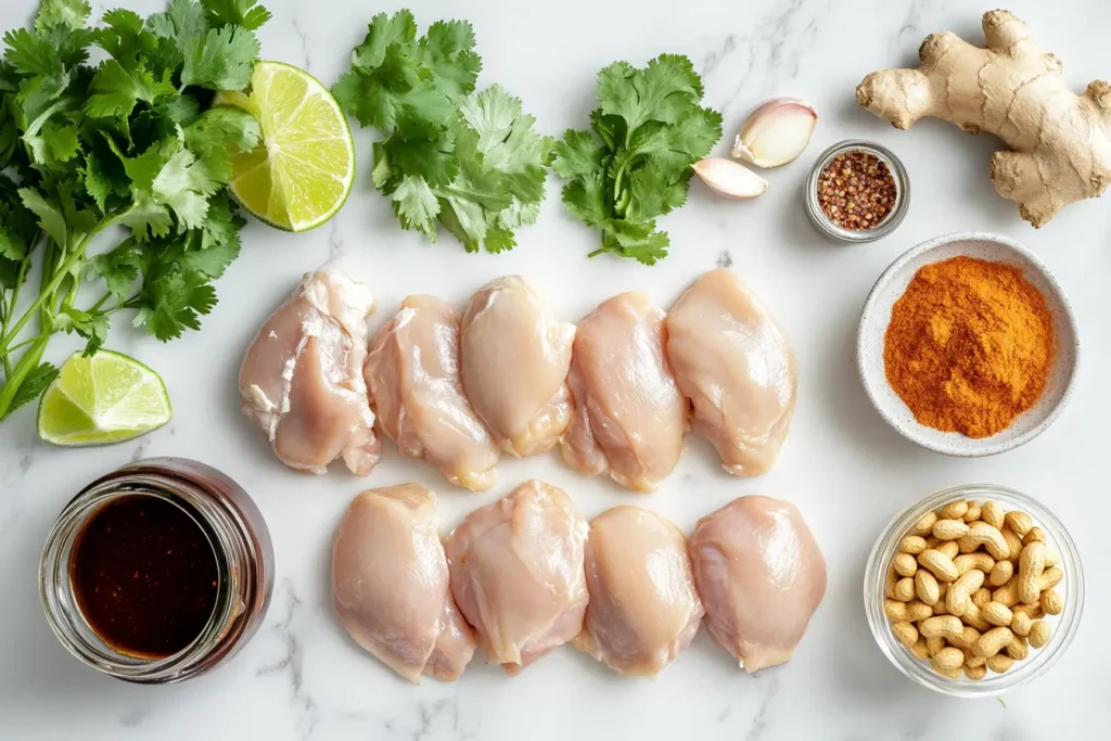 ingredients for chicken with peanut butter recipe