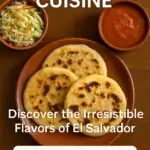 Salvadoran cuisine with pupusas