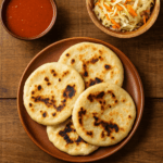 Authentic Salvadoran cuisine with pupusas, curtido, and salsa roja