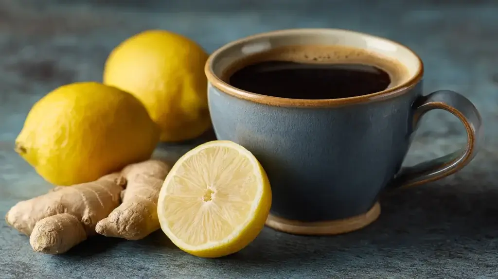 lemon ginger coffee for weight loss in cup