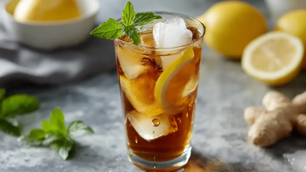 iced lemon ginger coffee recipe”