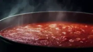 tomato soup simmering for campbell soup recipe
