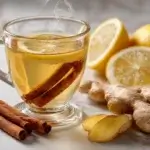 Costa Rican tea for weight loss with ginger, cinnamon, and lemon