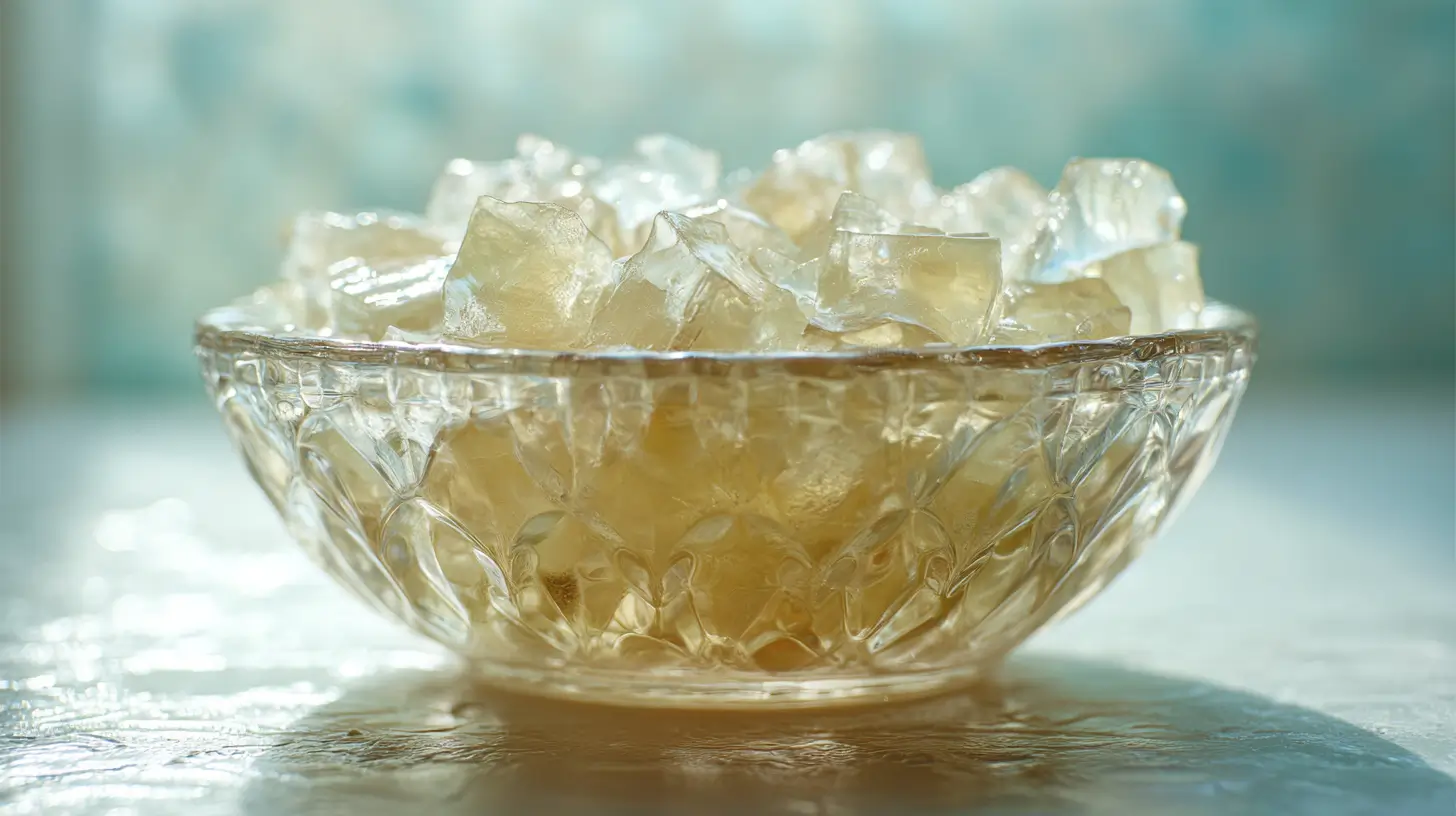 vanilla gelatin weight loss recipe in a glass bowl