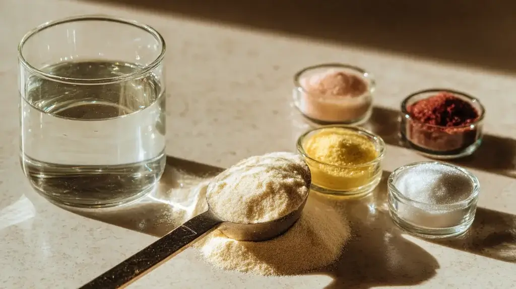 Ingredients for the Dr Logan Collins bariatric gelatin recipe