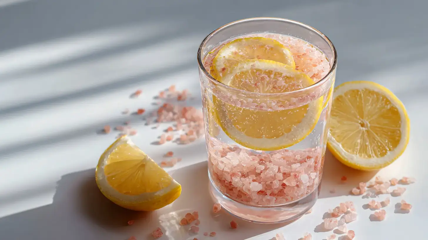 bariatric salt recipe drink with pink salt and lemon