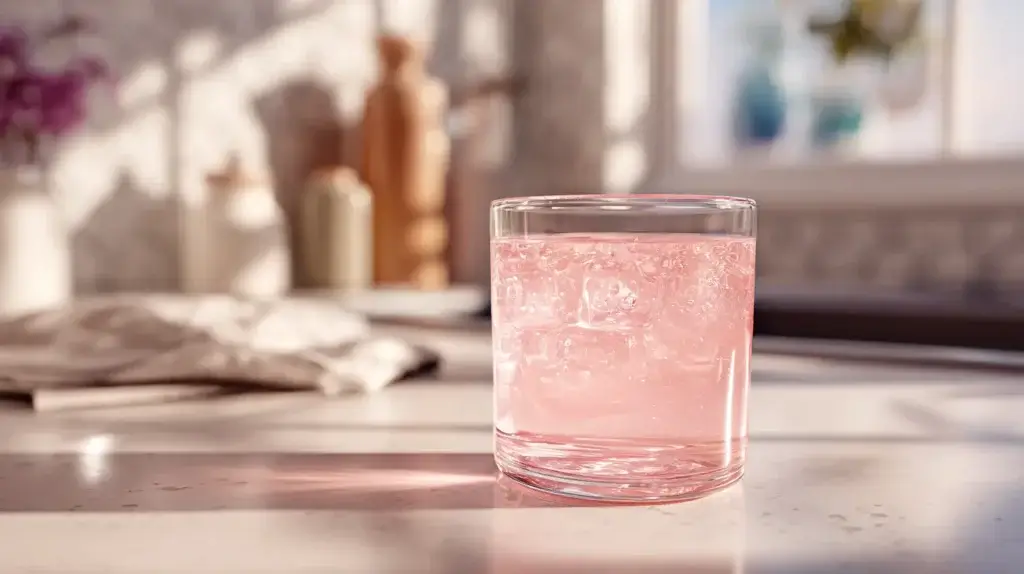 Dr Oz pink gelatin recipe in a glass