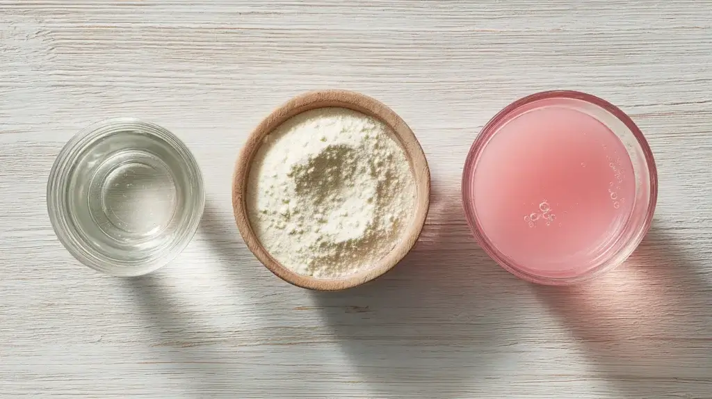 Ingredients for Dr Rocio pink gelatin recipe