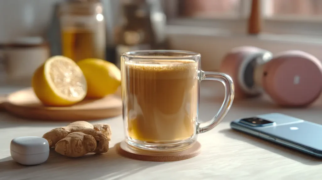 Ginger lemon coffee for weight loss support