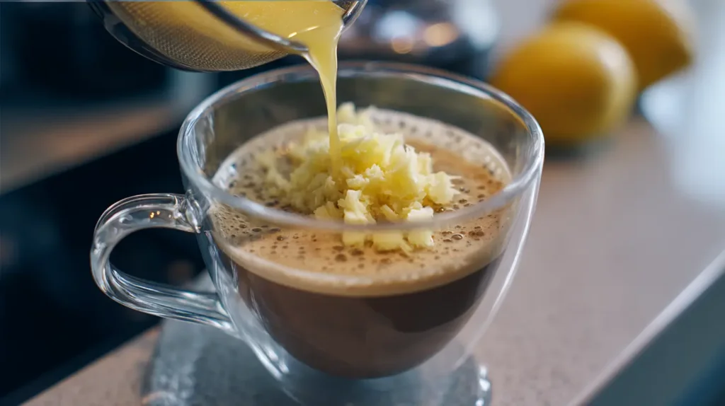 How to make ginger lemon coffee at home