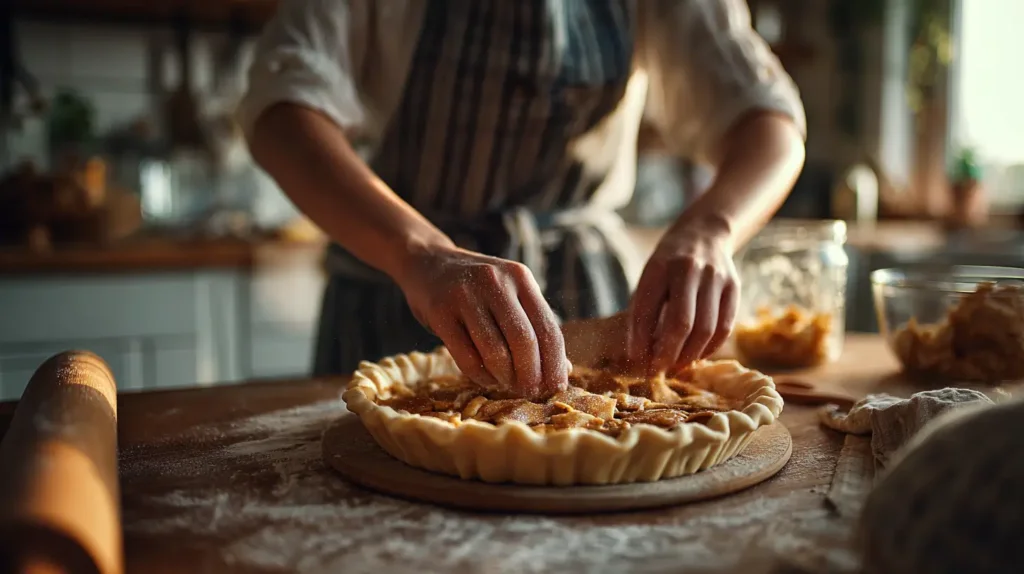 Preparing a Meghan Markle–style apple pie at home
