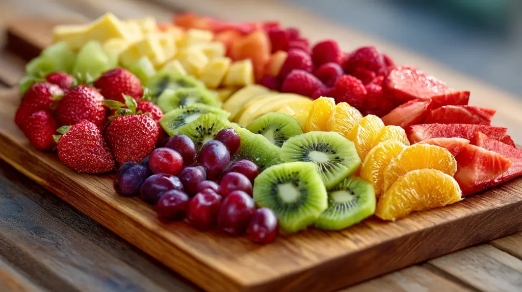 Meghan Markle rainbow fruit platter inspired by colorful fresh fruits