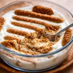 2 ingredient yogurt cheesecake with visible yogurt and cookie layers