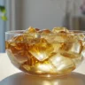 Bariatric gelatin prepared as a simple food ingredient in a clear bowl