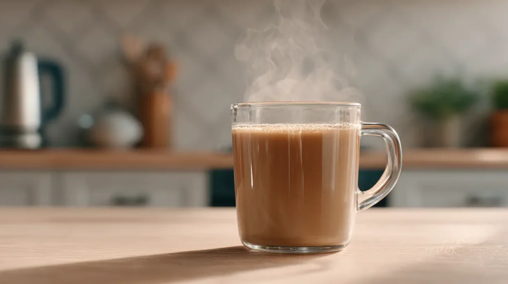 Caffeine free warm functional drink for daily routine
