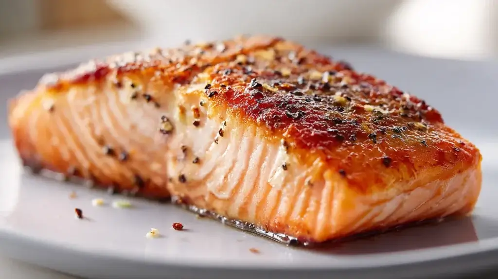 Cooked astaxanthin foods showing bright natural seafood color