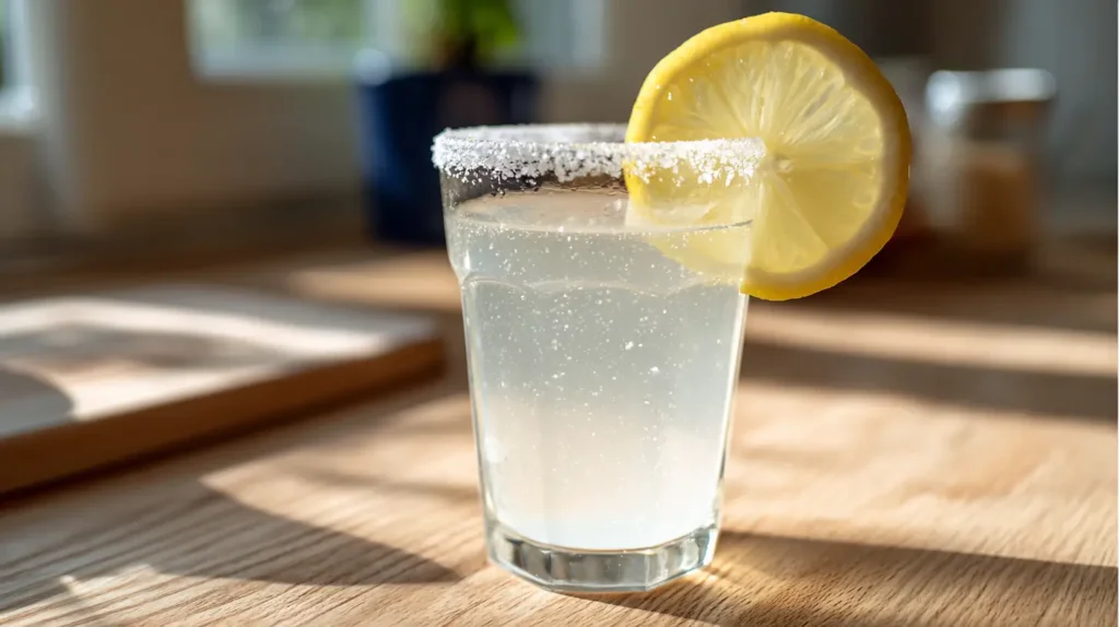 electrolyte salt drink without sugar in a homemade glass recipe