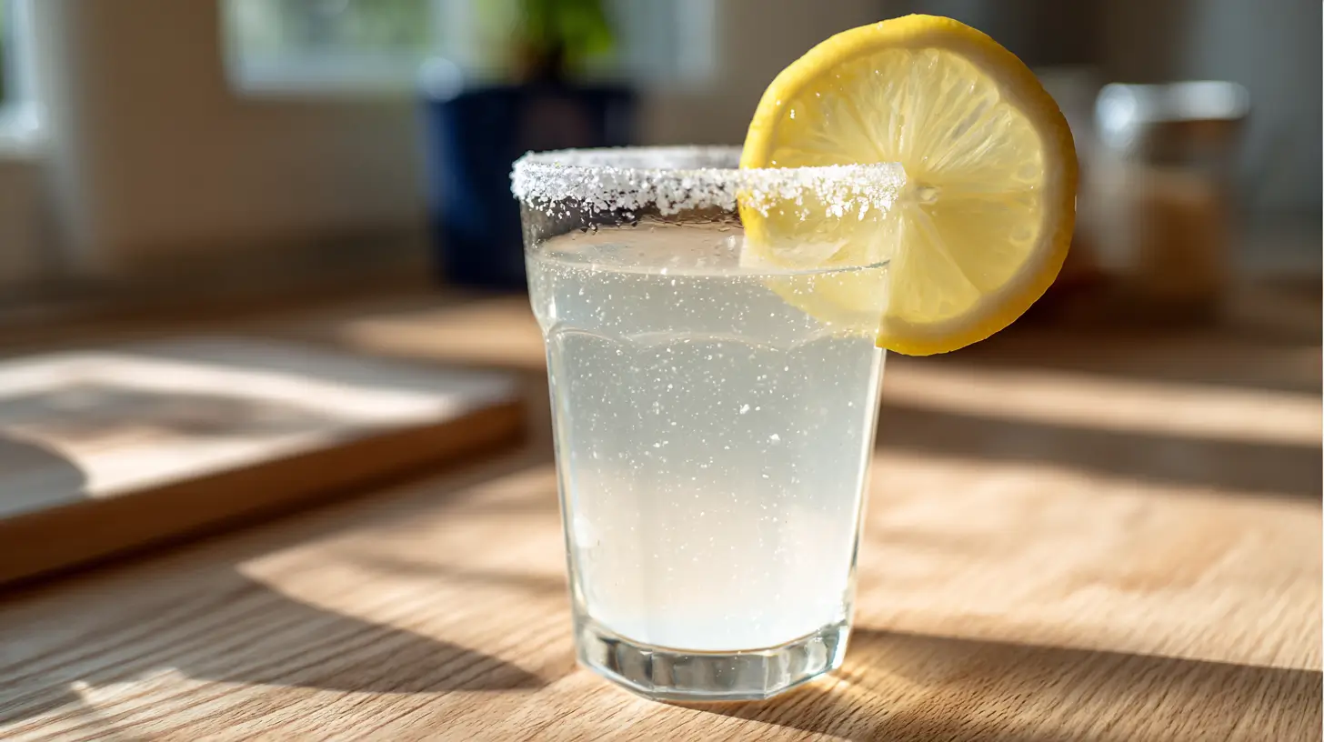 electrolyte salt drink without sugar in a homemade glass recipe