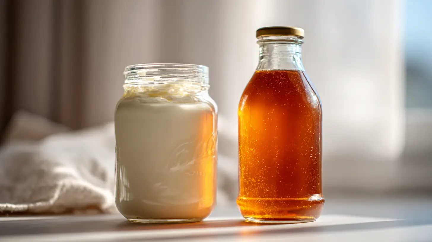 kefir vs kombucha side by side fermented drinks comparison