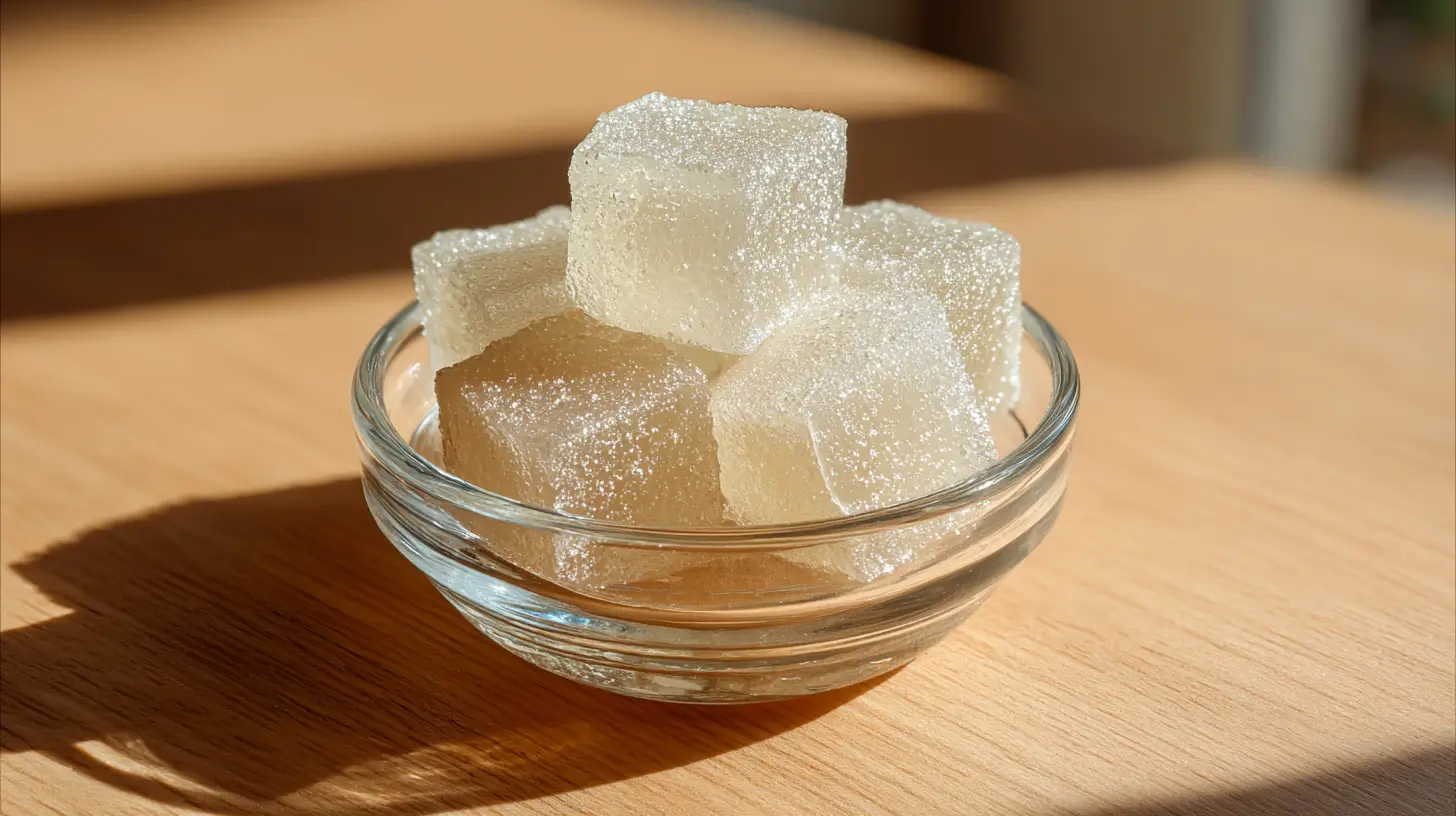 konjac jelly for weight loss recipe served in a glass bowl