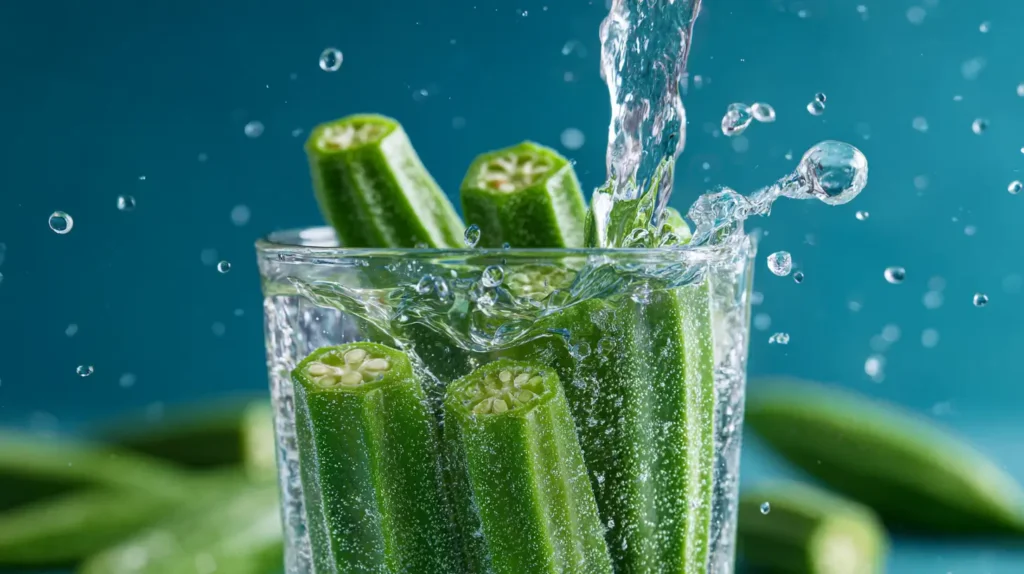 okra water benefits for digestion with soluble fiber texture
