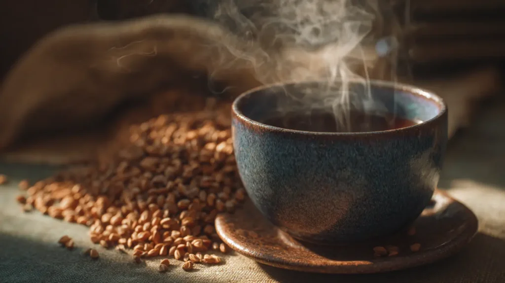 sobacha tea taste and aroma with roasted buckwheat