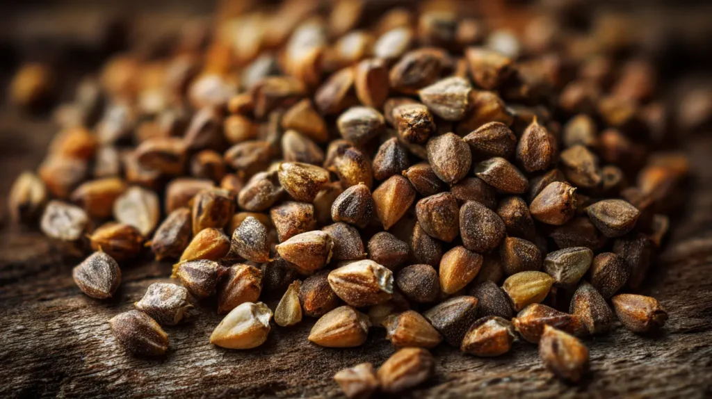 Roasted tartary buckwheat grains used for tea
