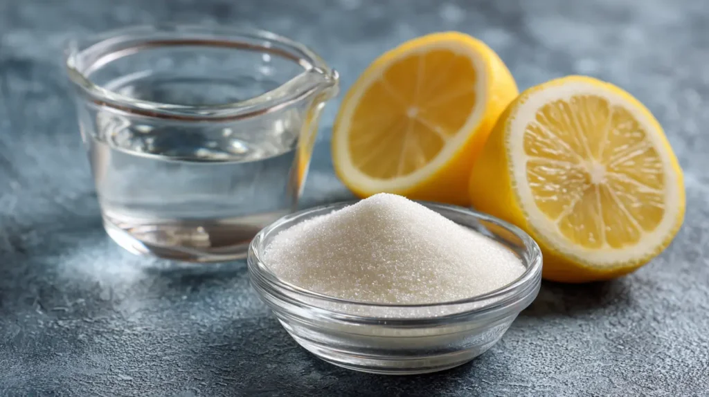 ingredients for 3 ingredient jello recipe for weight loss including gelatin and lemon