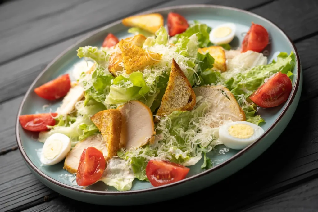 restaurant salad with hidden calorie toppings for weight loss example
