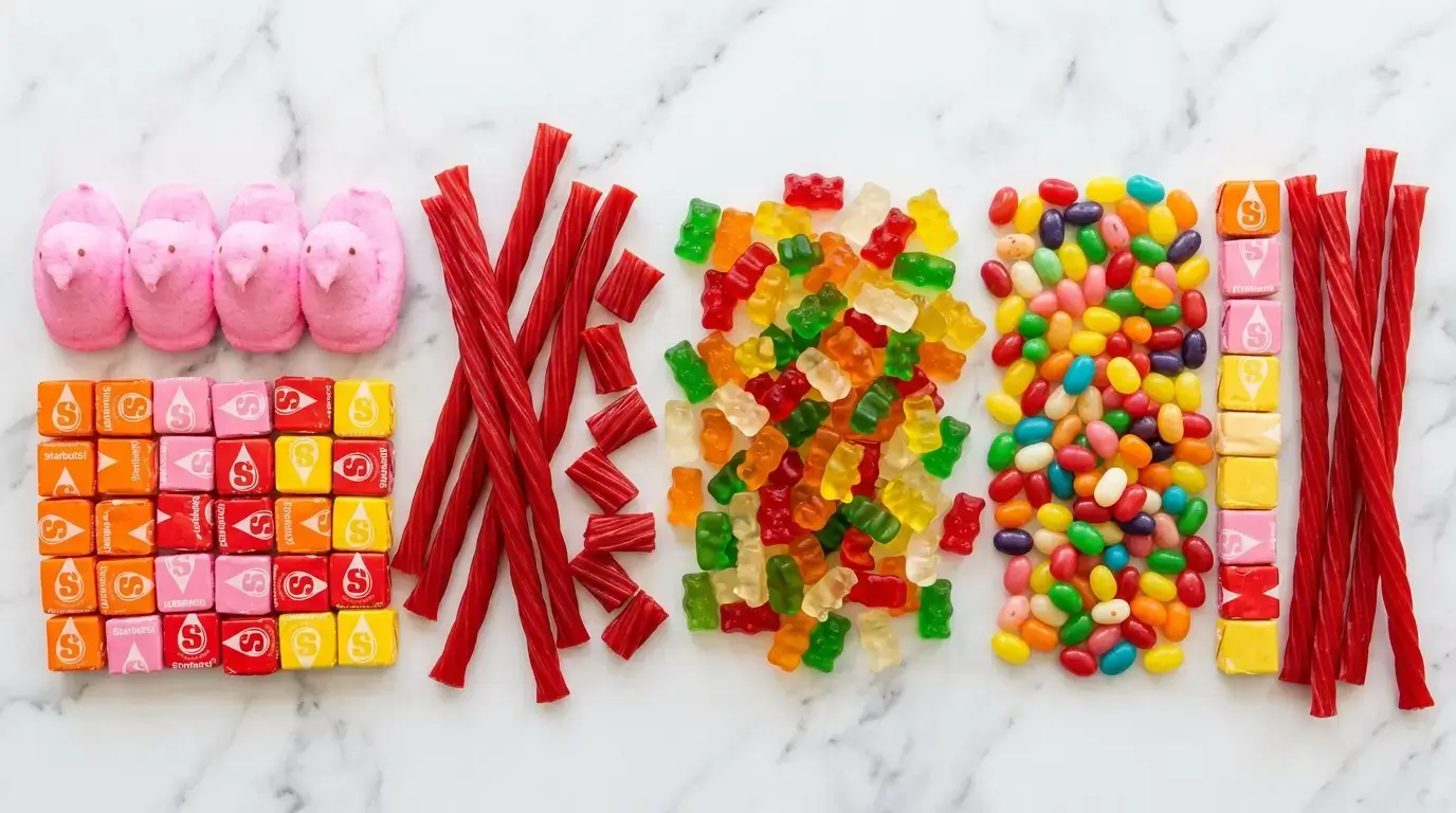 Does candy have gelatin — popular candies including Peeps, Starburst, gummy bears and jelly beans