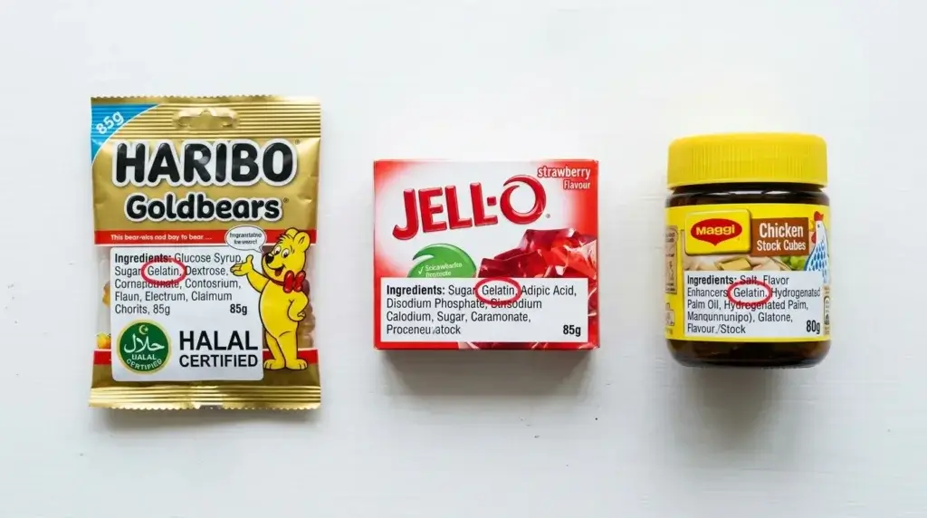 Reading food labels for gelatin — how to identify halal and haram gelatin on packaging