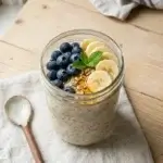 Valerie Bertinelli oat trick recipe — overnight oats for weight loss in a mason jar