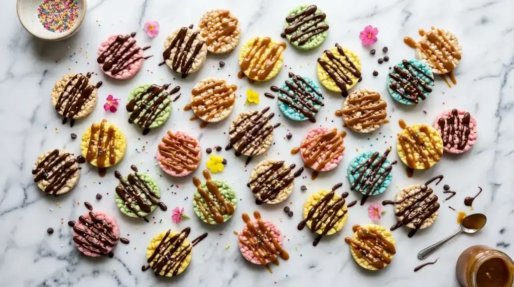 drizzilicious rice cakes review — mini flavored rice cakes with chocolate drizzle