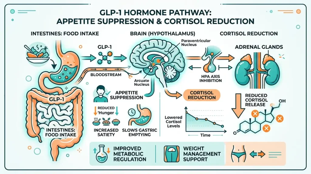 How glycine in gelatin stimulates GLP-1 and reduces belly fat through appetite control