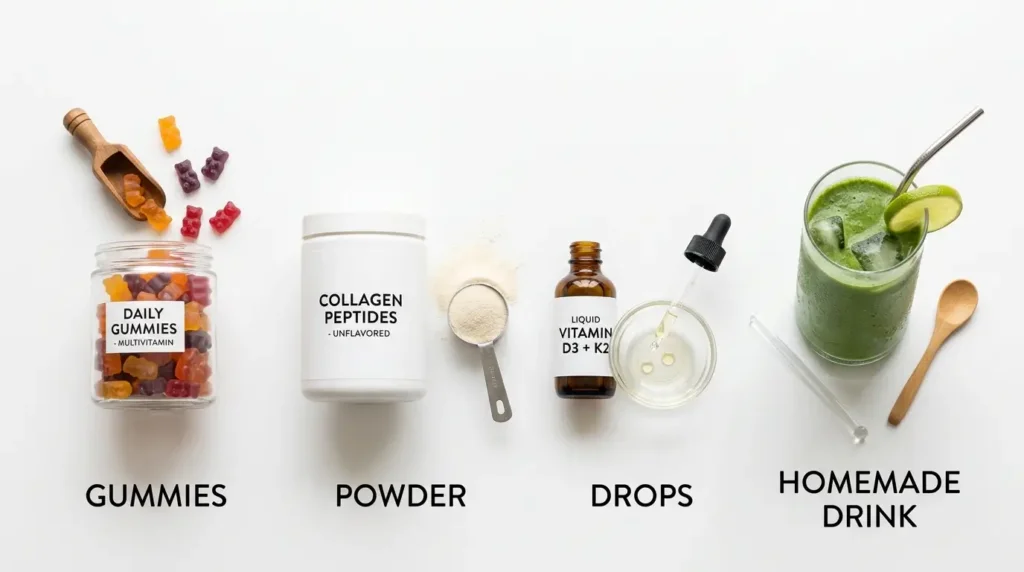 Gumitide gummies vs Jelly Lean powder vs Jelly Fit drops vs homemade gelatin