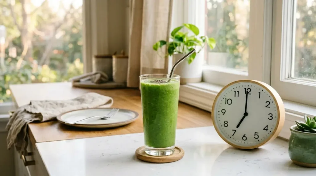 smoothie weight loss timing 15 minutes before meal morning empty stomach