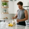 Horse gelatin for men protocol showing supplement preparation with lemon