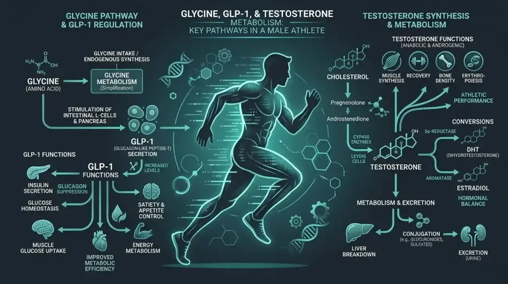 How horse gelatin glycine supports GLP-1 and testosterone metabolism in men