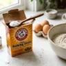 baking soda used in cooking and baking with flour and eggs