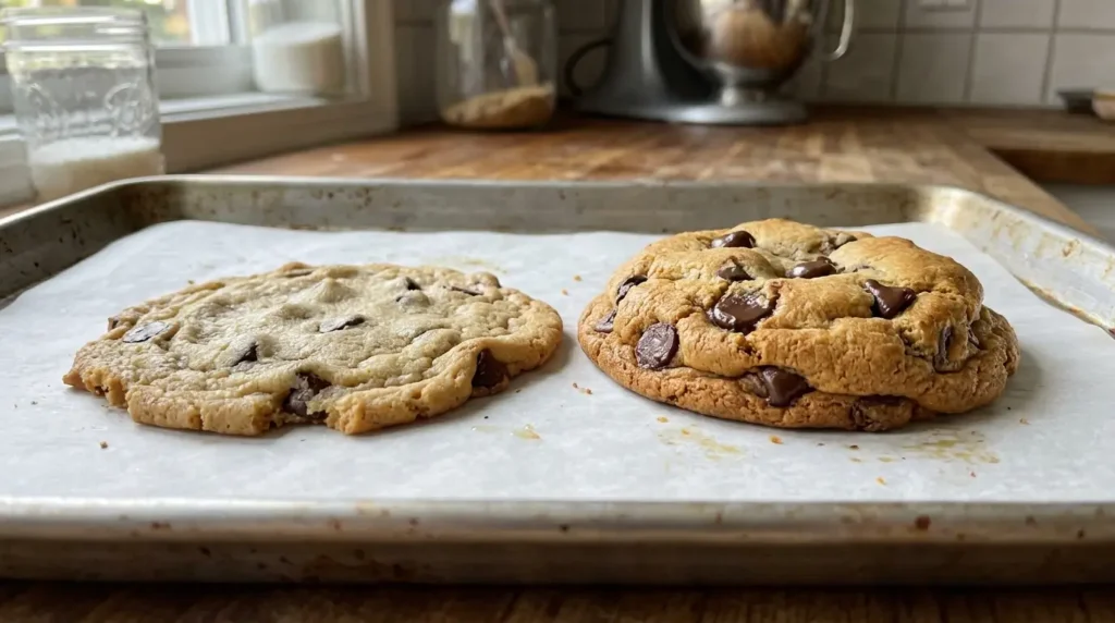 baking soda leavening effect comparison on cookies
