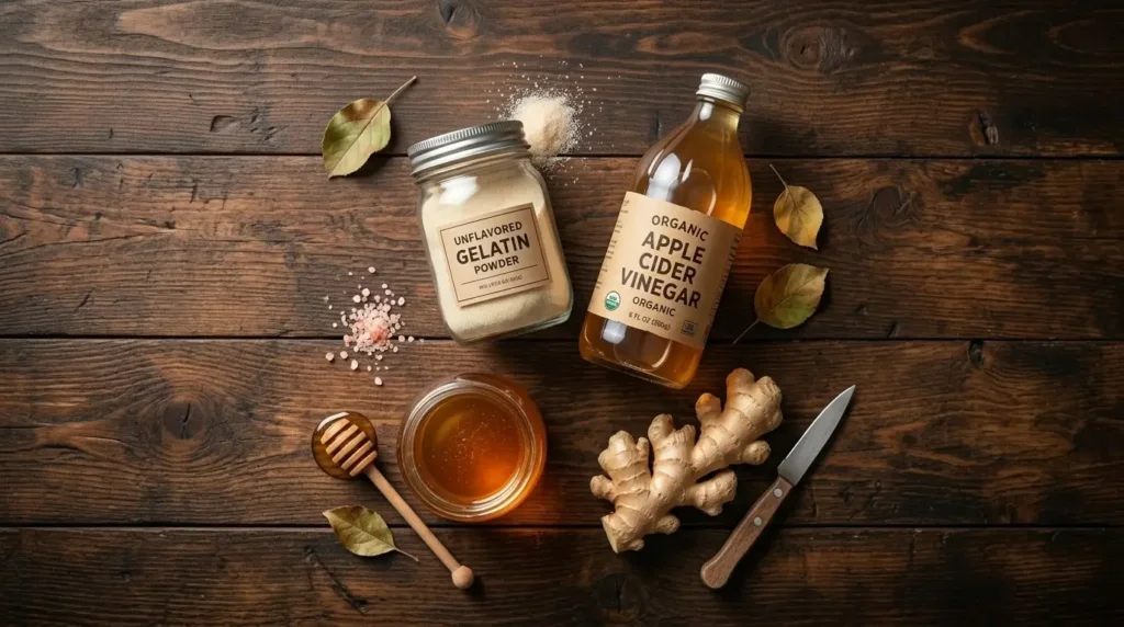 ingredients for horse gelatin trick recipe gelatin honey and ginger