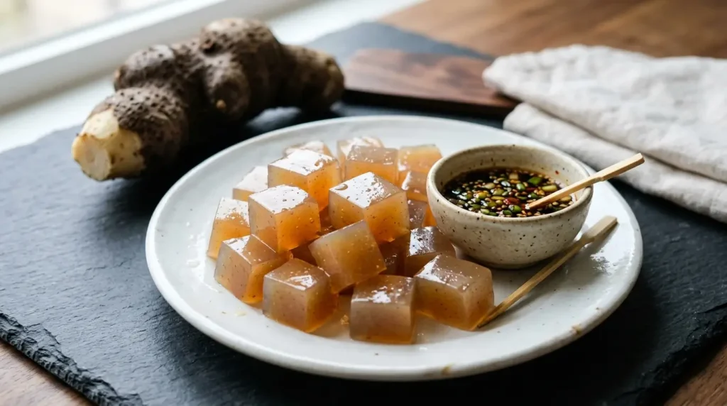 konjac jelly Korean plant-based weight loss transparent jelly cubes glucomannan