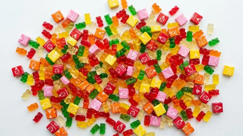candy containing gelatin including starburst and haribo gummy bears