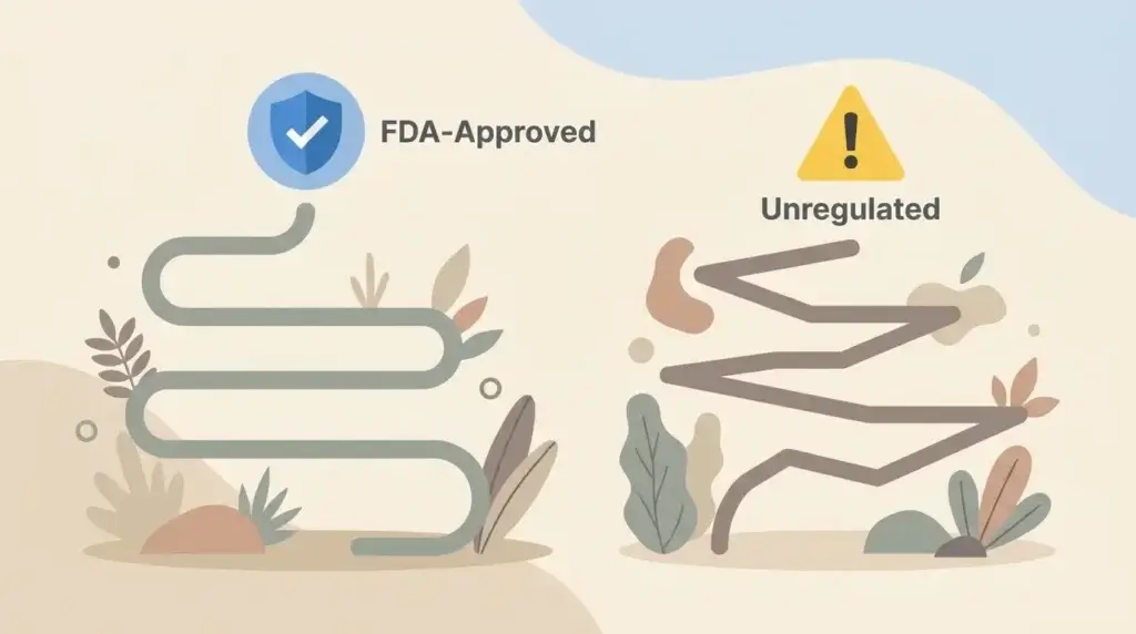 Comparing FDA-approved versus unregulated weight loss peptides
