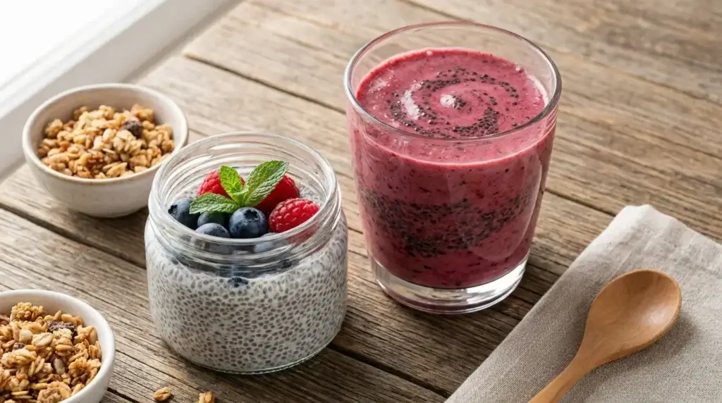 Chia pudding and smoothie as ways to use chia seeds for weight loss