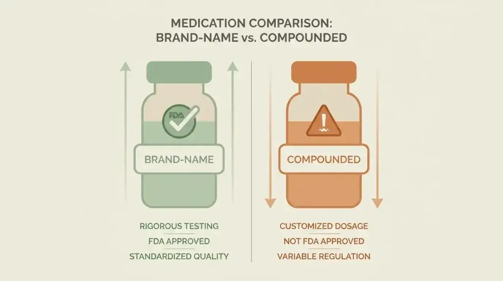 Comparison between compounded and brand-name GLP-1 medications