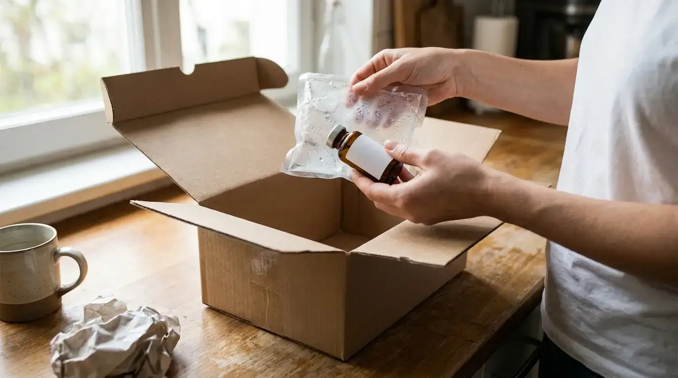Unboxing a telehealth GLP-1 medication shipment