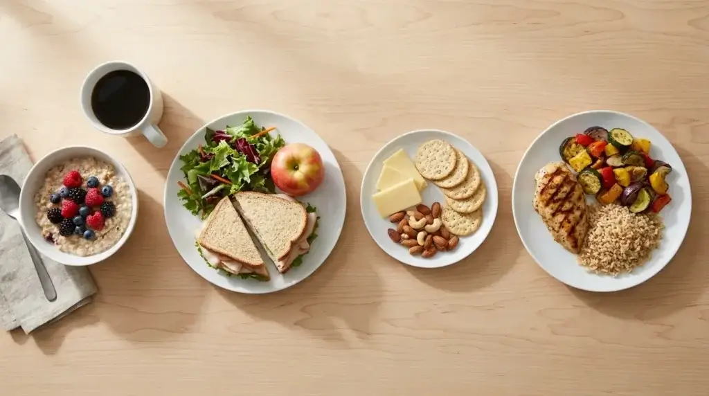 A moderate, sustainable version of a high-protein, low-sugar eating plan