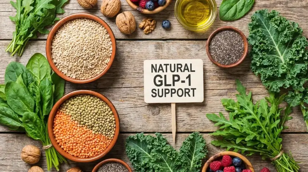 Whole foods that support GLP-1 pathways as an alternative to peptide supplements