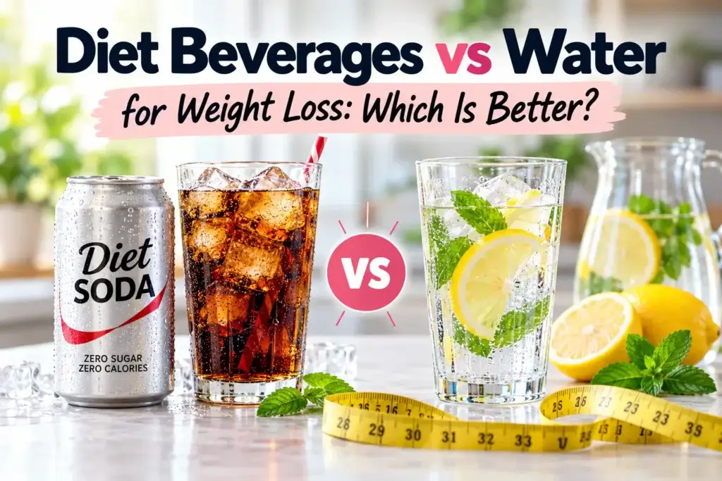 Diet beverages vs water for weight loss comparison
